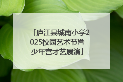 庐江县城南小学2025校园艺术节暨少年宫才艺展演